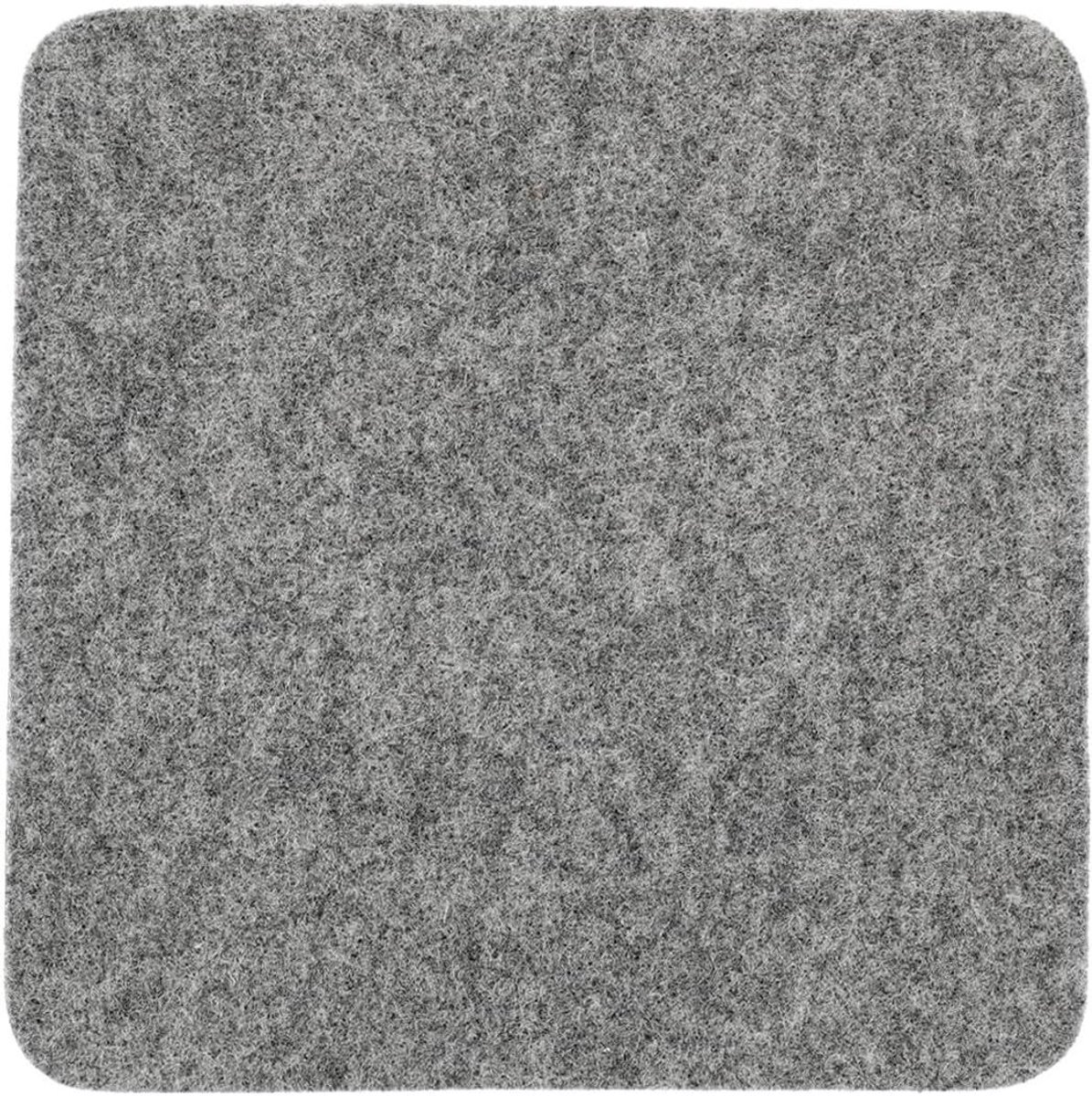 Wolvilt Strijkmat - Hittebestendig Kussen - Quilten en Naaien - Draagbaar en Dubbelzijdig - 20x20 cm - Grijs