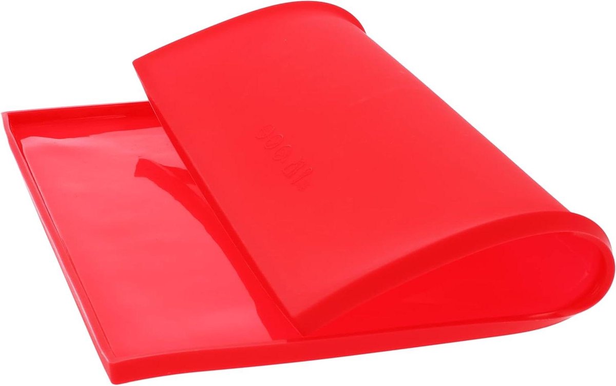 Siliconen Bakmat - Deegmat Ovenmat - Zelf Bakken - Anti-kleef Laag - 26 x 31 cm - Rood