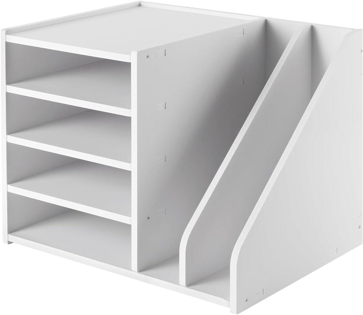 Bureau Organizer - Documentenhouder - Bureau Opruimen - 4+2 Vakken - 39x30x30 cm - Wit