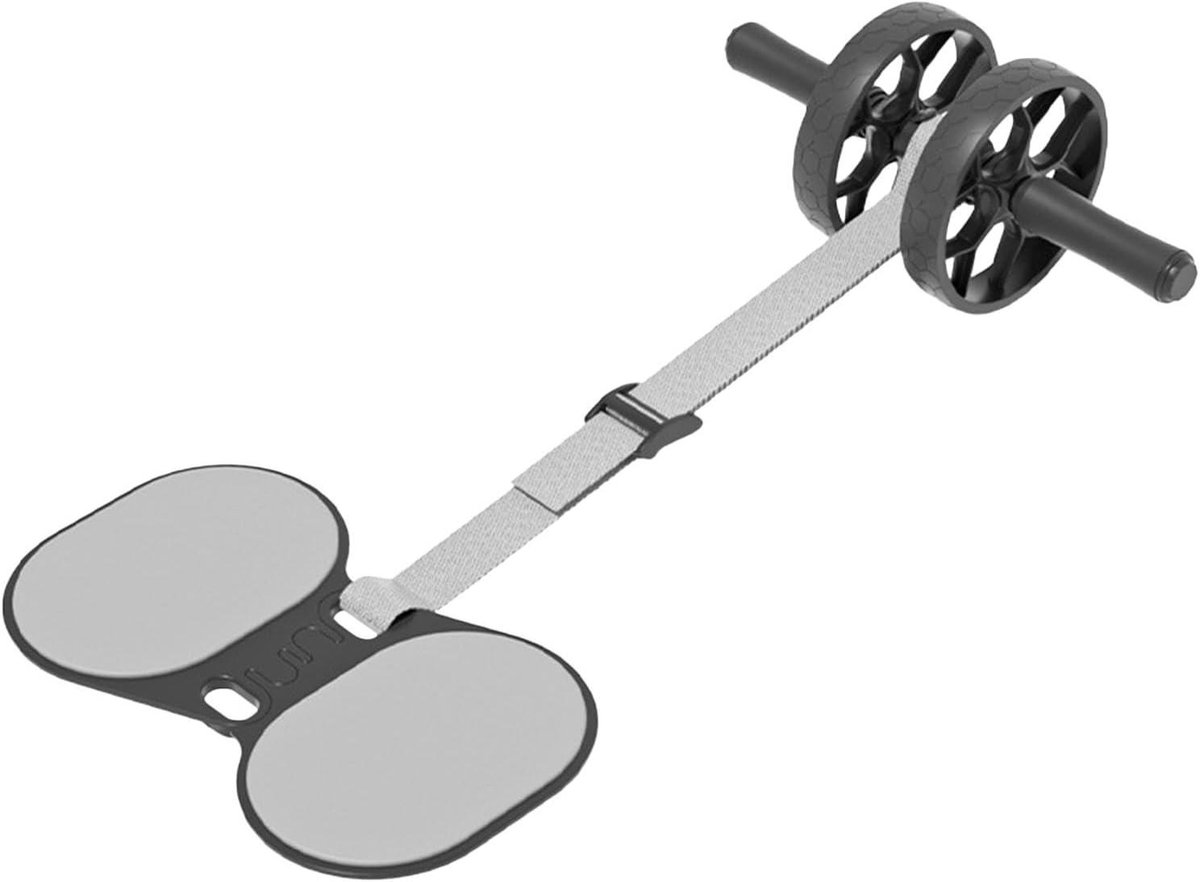Fitness Wiel - Buiktrainer Roller - Core Training - Antislip Handgrepen - 127 x 35 cm - Zwart