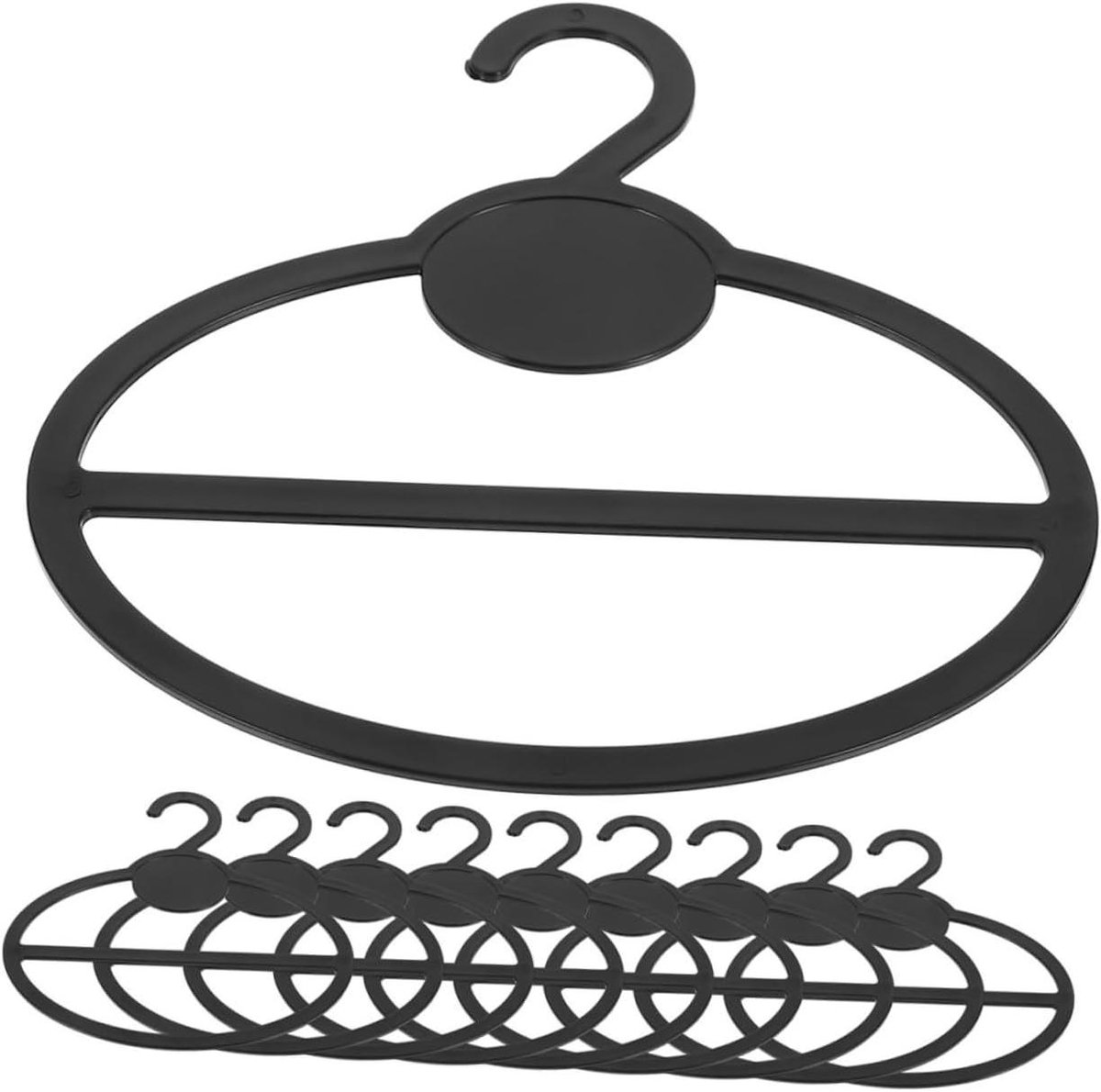 Opberger Hangers - Accessoire Organizer - Kast Opruimen - Stabiel Ontwerp - 50 Stuks - Zwart