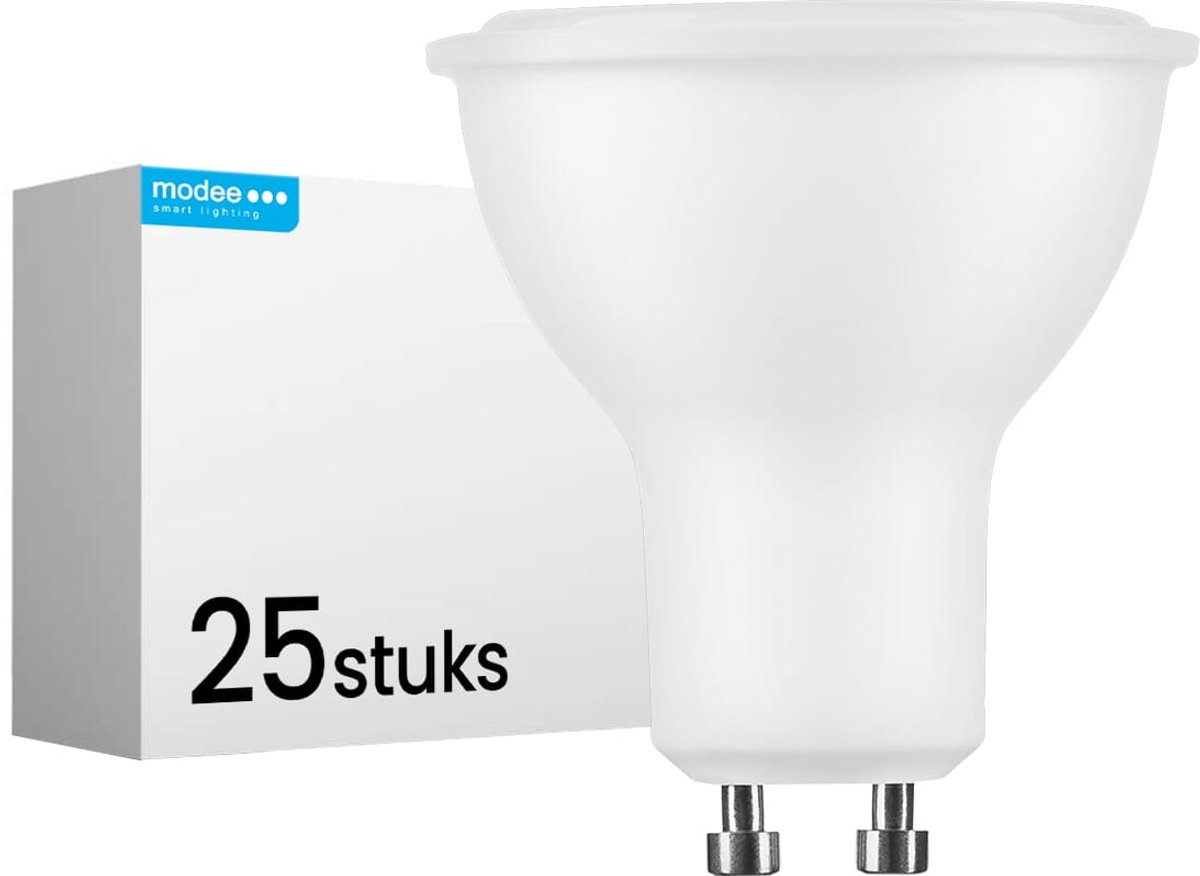 Modee GU10 LED Spot 7W - 1000lm - 6000K - Daglicht Wit - LED Spot Lamp - Vervangt 72W Gloeilamp - 25 stuks
