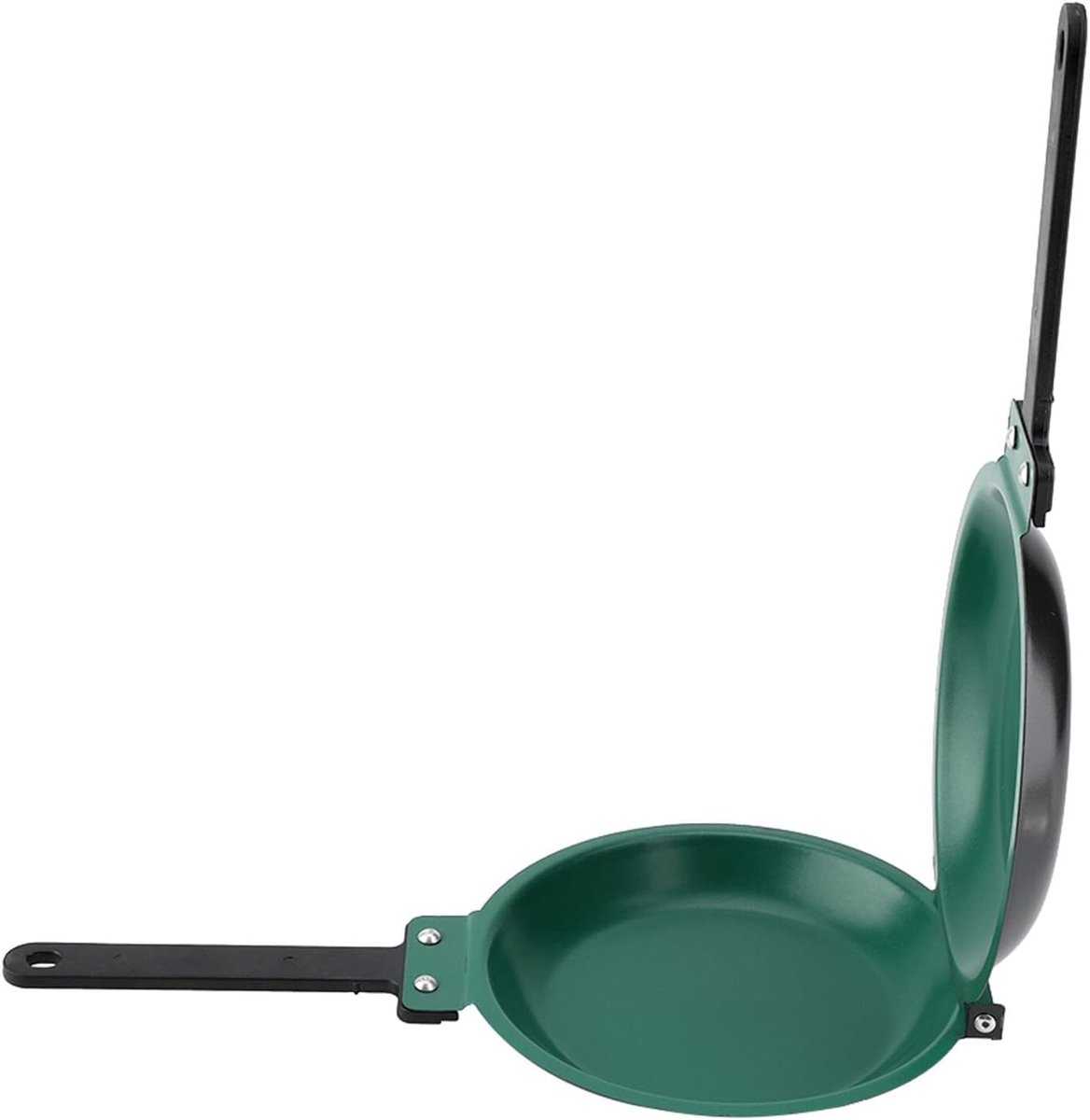 Dubbelzijdige Koekenpan Omelet Maker Ontbijt Koken Handig Flip Design 19.3 cm Diameter Groen