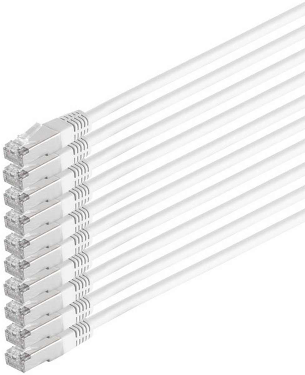 Patchkabel cat 6 S/FTP PIMF HF VE10 weiß 0,5m