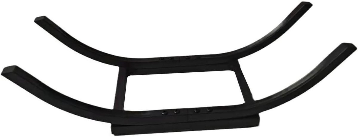 Houtrek Open Haard - Houtblok Houder - Haardhout Opslag - Duurzaam IJzer - 64x18cm - Zwart