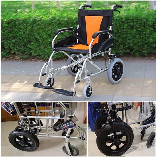 Rolstoelwiel - Vervangingswiel - Mobiliteit Verbeteren - Antislip Rubber - 30 cm - Zwart — afbeelding 3