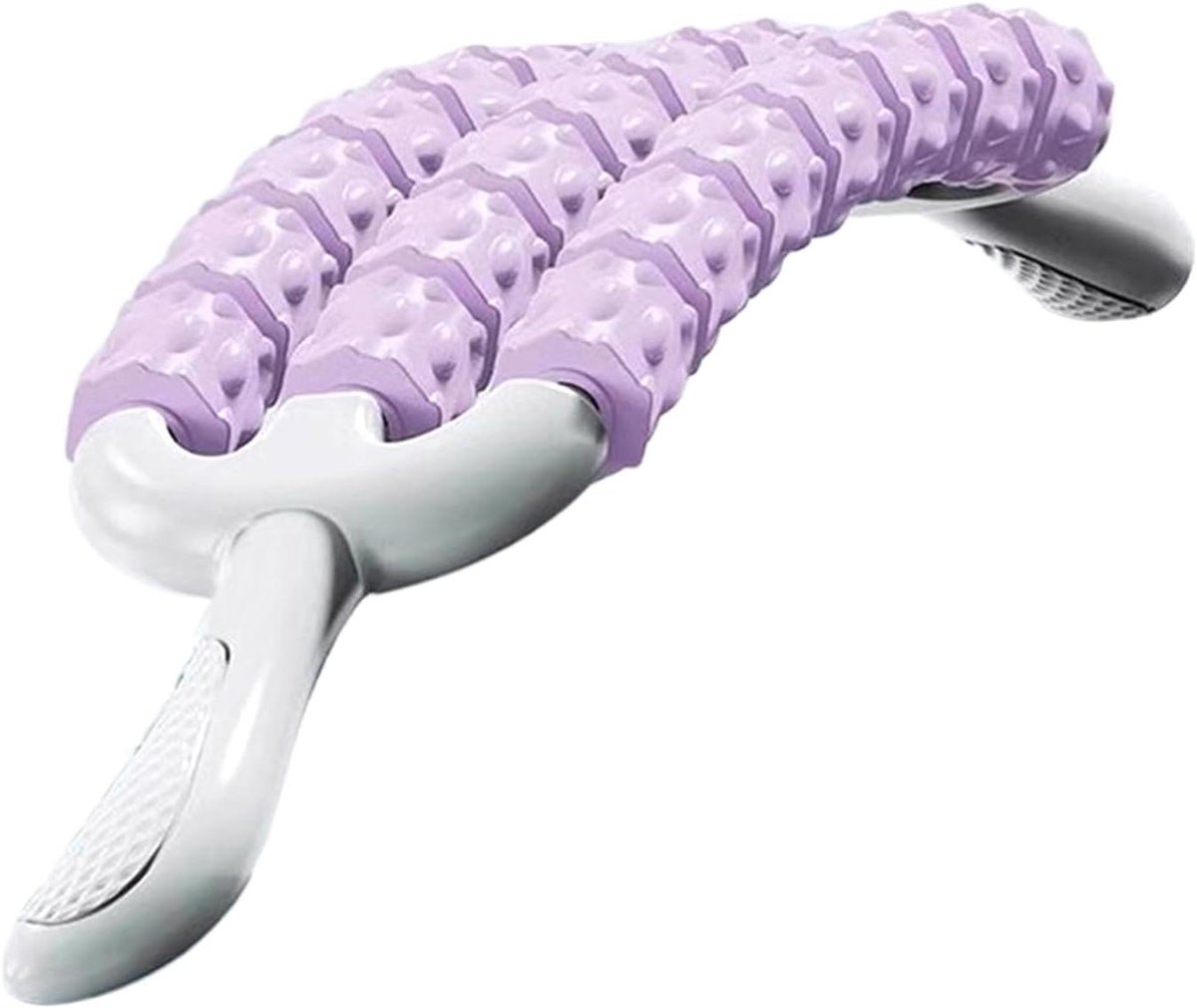Spierroller Stick - Massage Tool - Spierherstel Bevorderen - Flexibel Drie-Rijig Ontwerp - 47 cm - Zwart