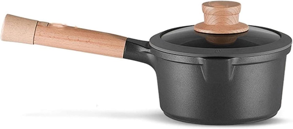 Anti-aanbakpan - Kookpan Soeppan - Dagelijks Koken - Universeel Geschikt - Niet Gespecificeerd - Zwart