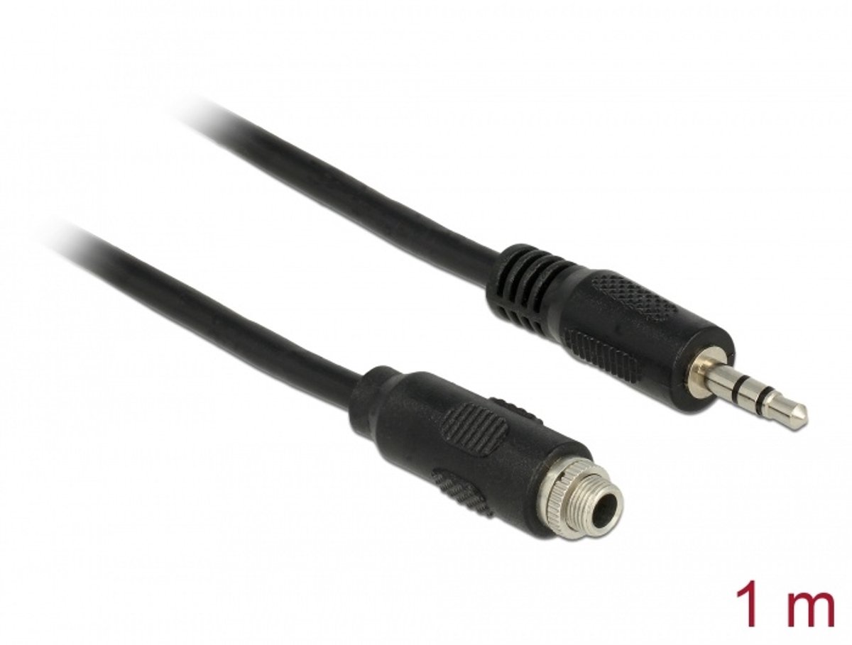 Kabelstereo Jack 3,5 mm vrouwelijke paneel-mount> stereo jack 3,5 mm mannelijke 100 cm