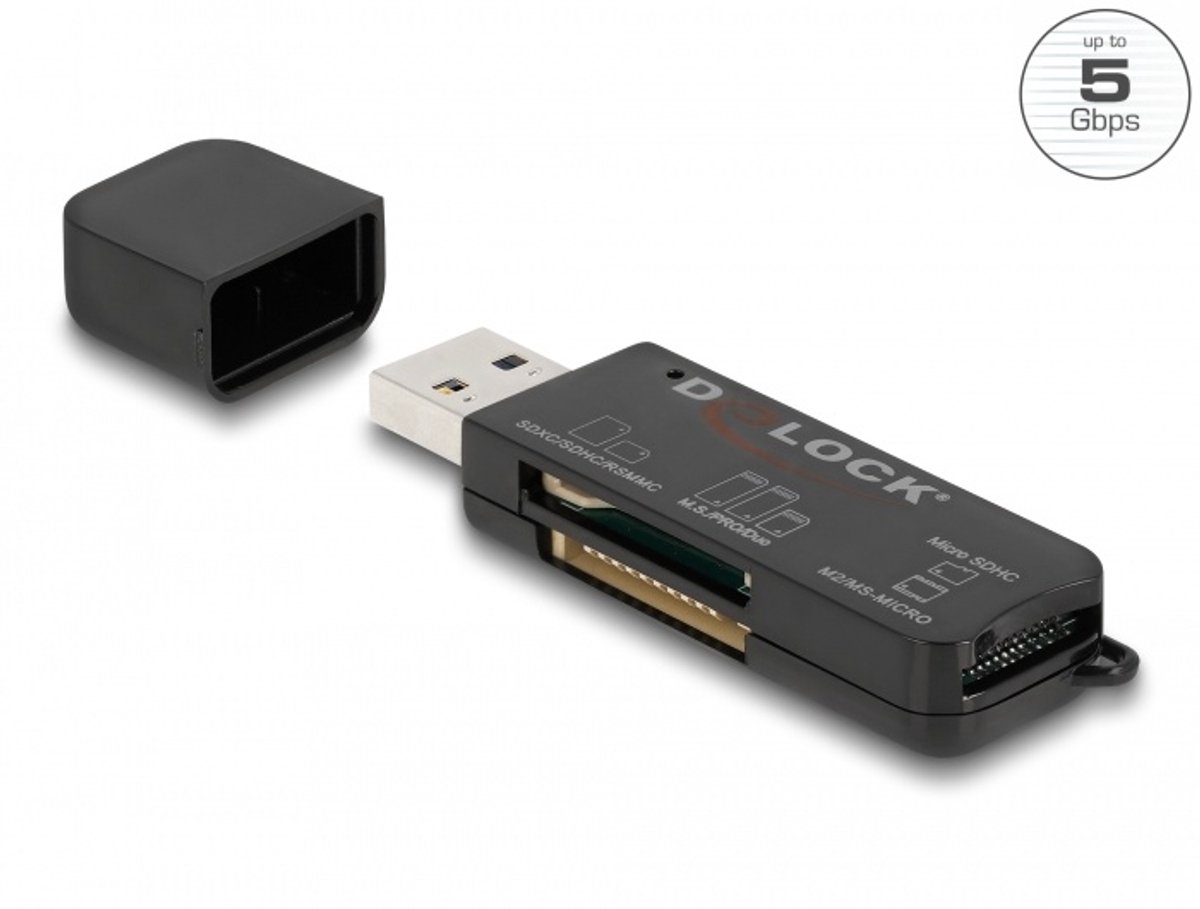 Superspeed USB -kaartlezer voor SD / Micro SD / MS -geheugenkaarten