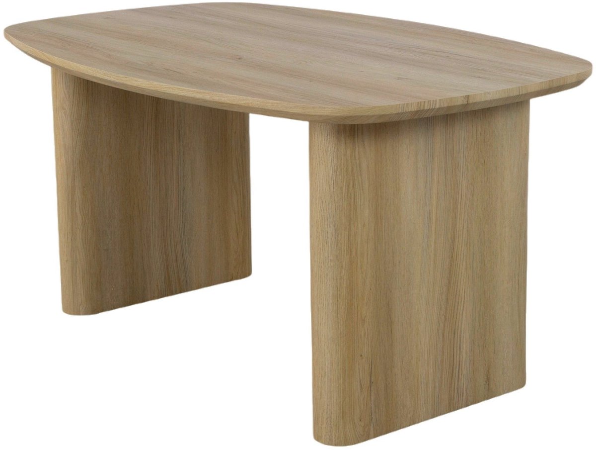 Eettafel Japandi deens ovaal 160cm lichtbruin MDF Juno deens ovale eetkamertafel Japanse stijl