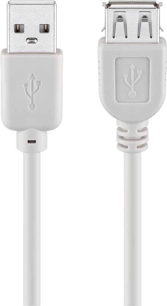 Wentronic - USB 2.0 A Male naar USB 2.0 A Female - 0.3 m