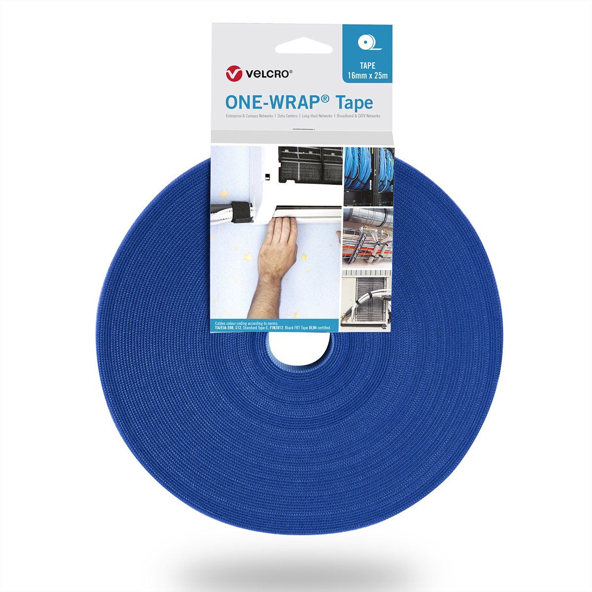 VELCRO® One Wrap® Klittenband - 30 mm breed - 25 meter - Blauw