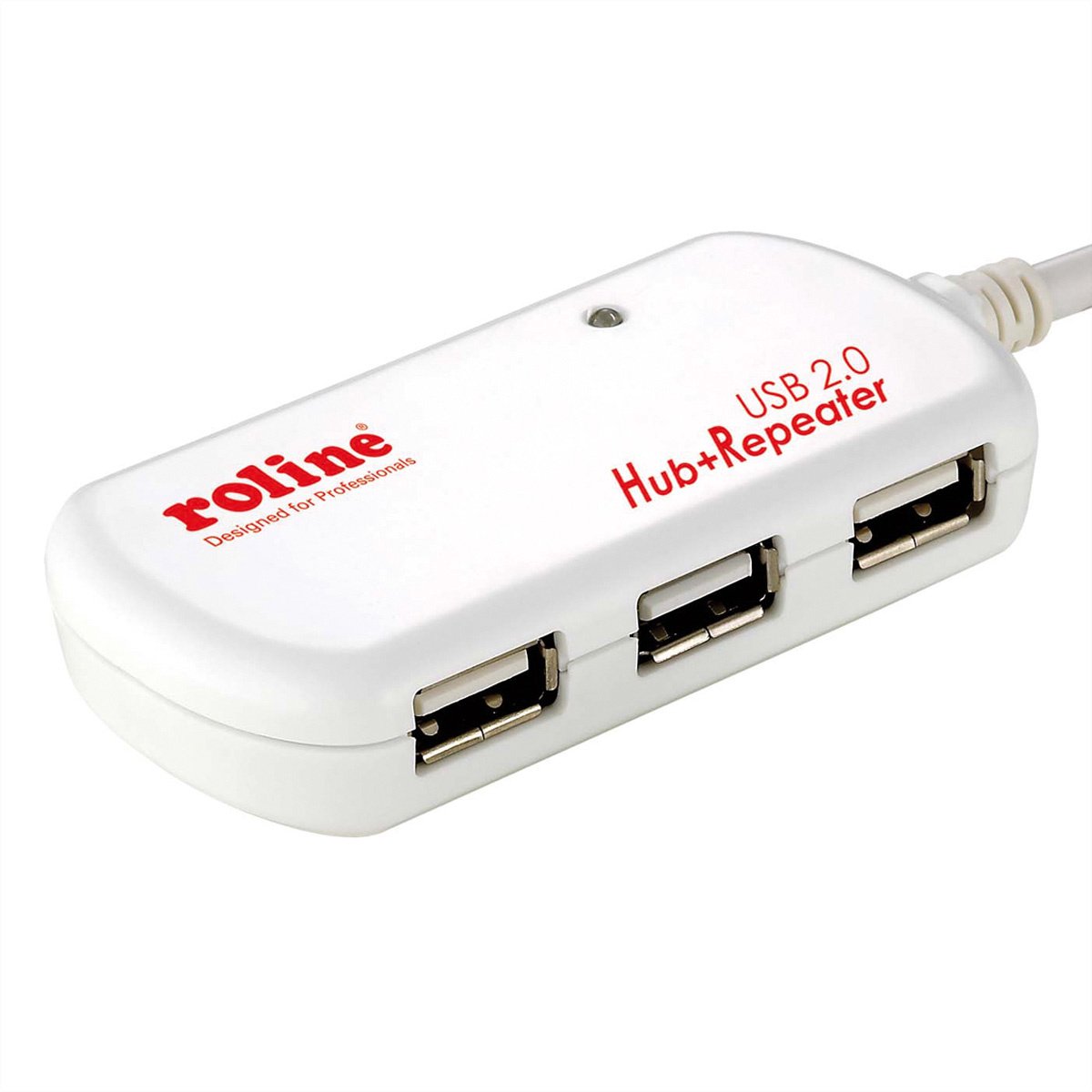 ROLINE USB 2.0 4-port Hub met repeater 12 m