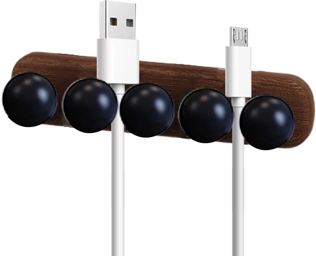 Kabel Organizer - Draadhouder Bureau - Bureau Opruimen - Stijlvol Ontwerp - 12 cm - Zwart