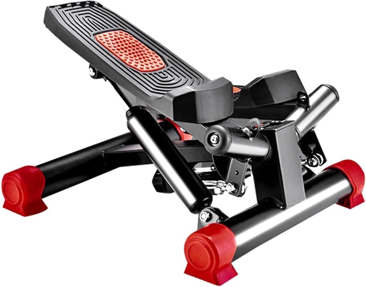 Draagbare Mini Stepper - Fitnessapparaat - Thuis Trainen - Stille Hydraulische Cilinder - 350 LBS Draagvermogen - Zwart Rood