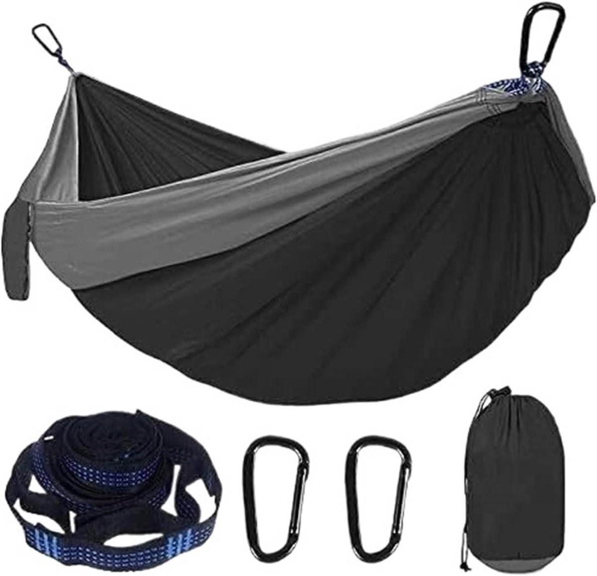 Kampeerhangmat Lichtgewicht - Draagbare Hangmat - Outdoor Ontspanning - Inclusief Boomriemen - 300x200 cm - Multicolor