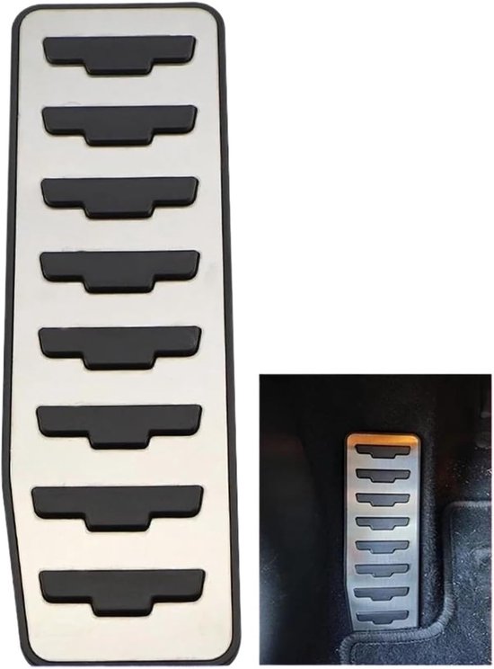 Pedaalhoezen Auto - Voetsteun Covers - Verbeterde Rijervaring - Antislip Rubber - 800 gram - Zwart Zilver — afbeelding 5