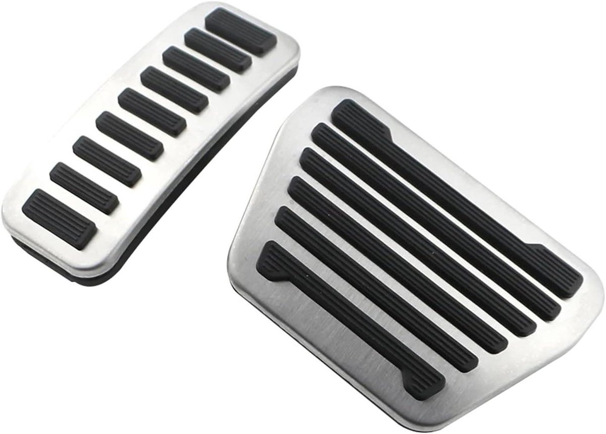 Pedaalhoezen Auto - Gaspedaal Remsteun - Veiliger Rijden - Antislip Rubber - Set van 2 - Metaal