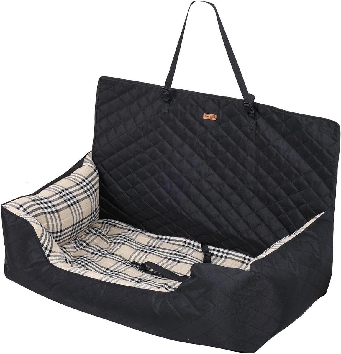 Auto Hondenstoel - Huisdier Autostoel - Veilig Reizen - Verstelbare Banden - 94 x 53 x 53 cm - Zwart