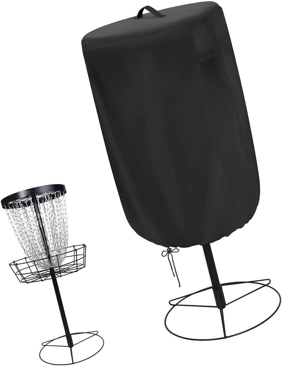 Schijfgolfmand Beschermhoes - Mand Cover - Sportuitrusting Beschermen - Verstelbaar Koord - 66 x 89 cm - Zwart