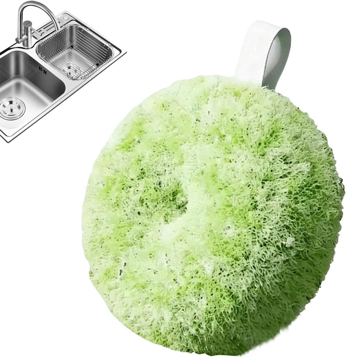 Sinkborstel - Schoonmaakborstel - Aanrecht Reinigen - Halfronde Kop - 12 cm - Groen