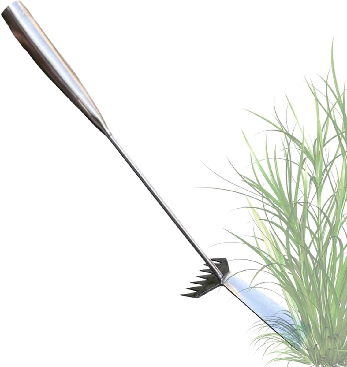 Hand Onkruidsteker - Tuin Gereedschap - Gazon Onderhoud - Ergonomische Steel - 50 cm - Zilver