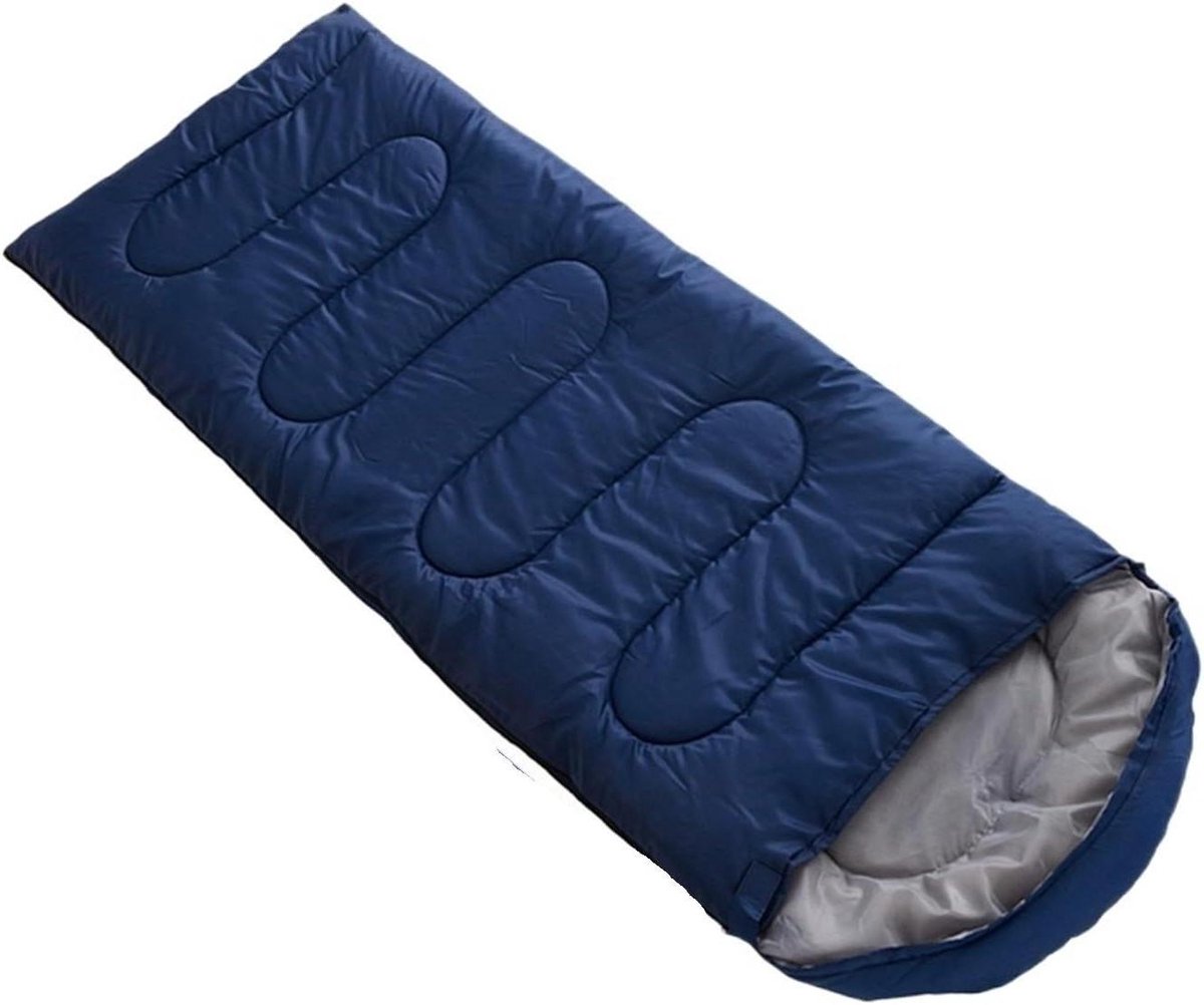 Slaapzak Envelop - Winter Slaapzak - Kamperen Wandelen - Splitsbaar Ontwerp - Verlengd - Diepblauw