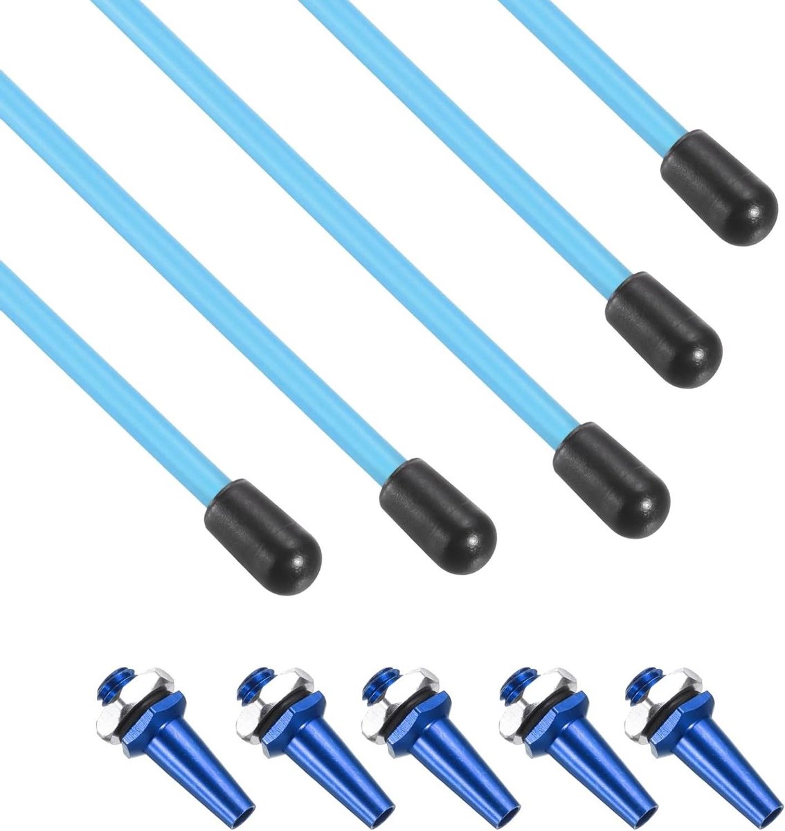 Beschermbuis Antenne - RC houder - Signaal verbeteren - Duurzaam materiaal - 160 mm 5 stuks - Blauw