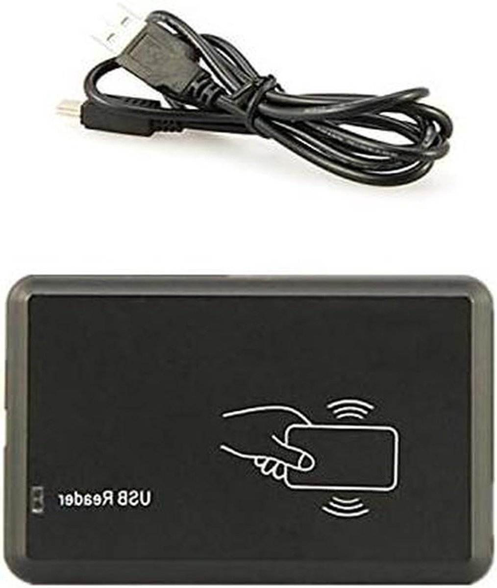 Kaartlezer - RFID Lezer - Data Invoer - 28 Formaten Instelbaar - 5 Kaarten - Zwart