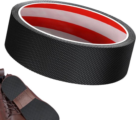 Schoen Grip Tape - Antislip Zoolstickers - Voorkom Uitglijden - Zwart Rasterpatroon - 100x10cm - Zwart
