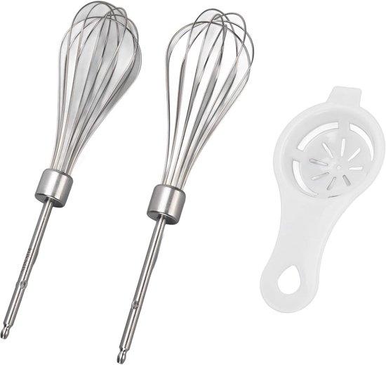 Handmixerkloppers Roestvrijstaal - Mixer Hulpstukken - Thuis Bakken - Voedselveilig Materiaal - 2 stuks - Zilverkleurig — afbeelding 3