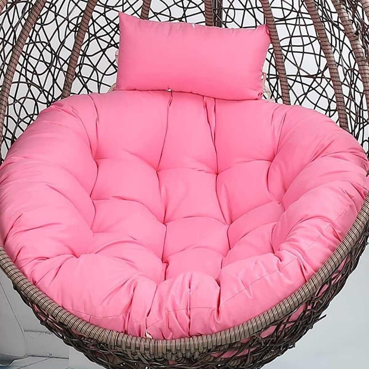 Eierstoel Kussen Vervanging - Hangmand Stoelkussen - Ontspannen Zitten - Dikke en Zachte Vulling - 115 x 115 cm - Roze
