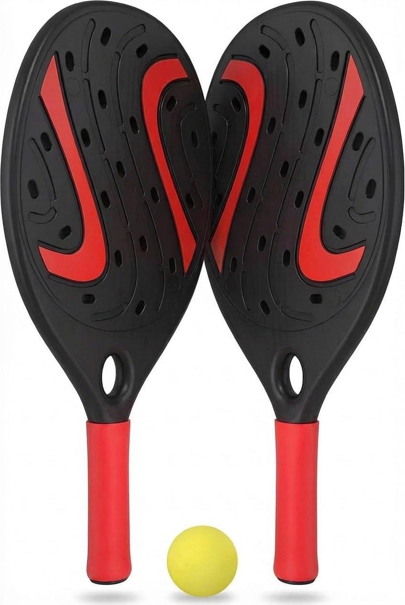 Strandrackets met bal - Padel rackets - Buiten spelen - Waterbestendig - XL - Houtkleurig
