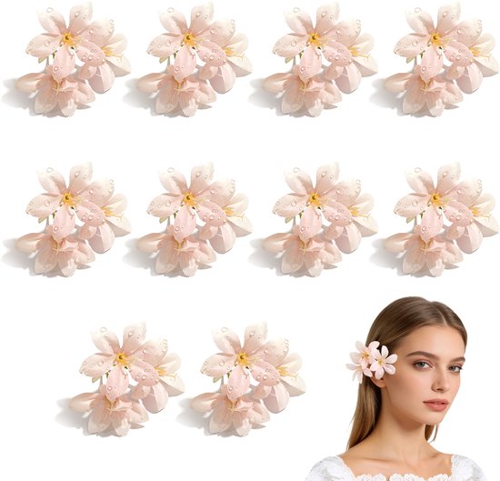 10-pack Kunstlelies — Kunstbloemen, Zijden Bloemen, Realistische Drielobbige 'Dewdrop'-Lelies — Ideaal voor bruiloften — Realistische leliebloemkoppen — Perfect voor haaraccessoires, wandguirlandes, feesten en diverse decoratieve toepassingen