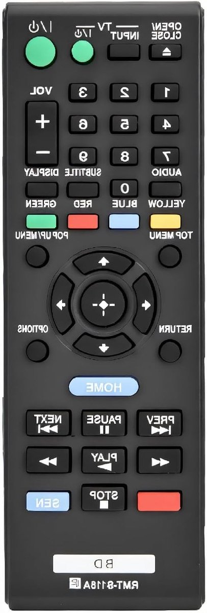 Vervangende afstandsbediening voor Blu-ray spelers, ergonomisch ontwerp, compatibel met meerdere modellen