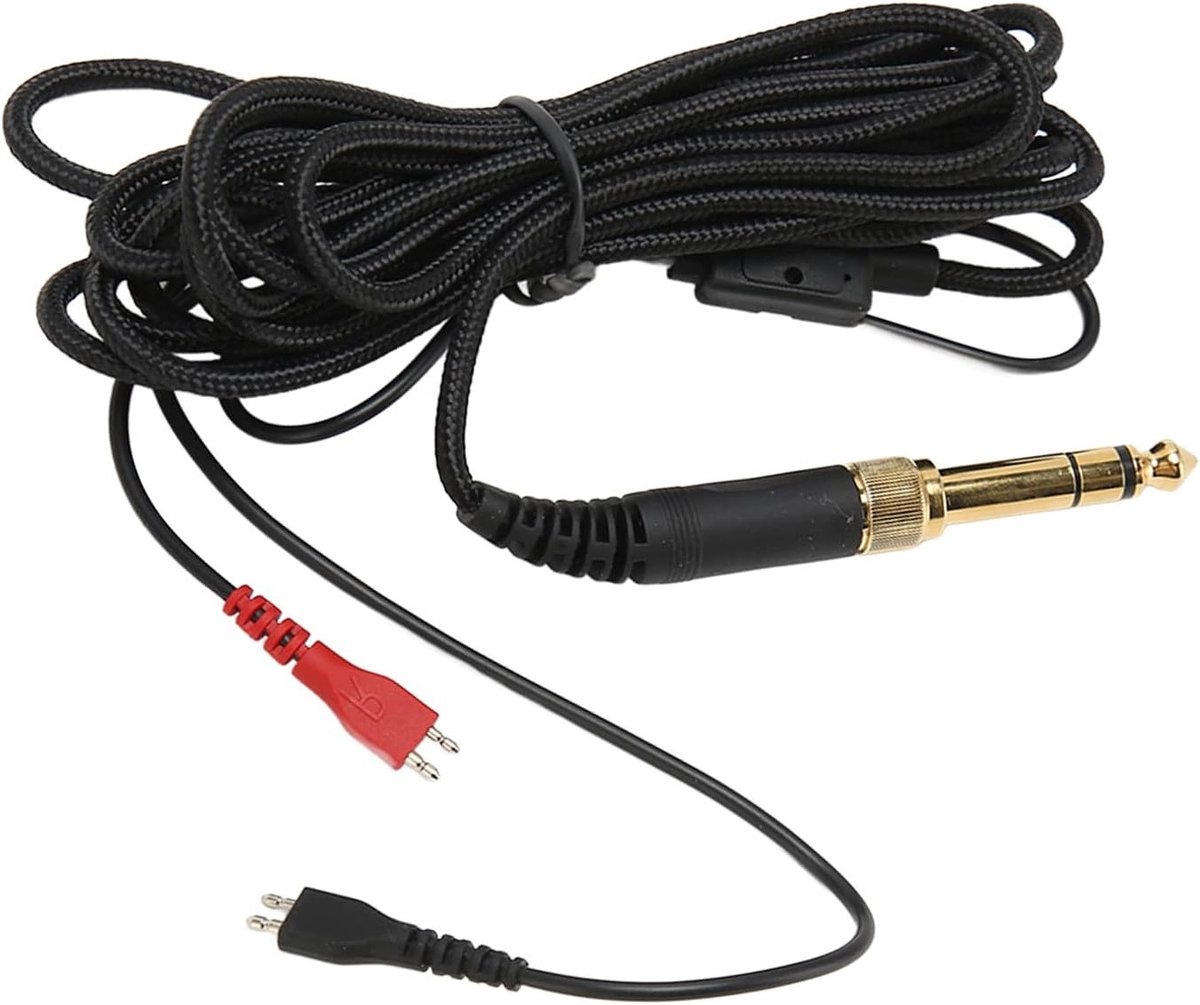 Vervangende hoofdtelefoon kabel met 3.5mm en 6.5mm vergulde stekkers voor HD25, 560, 540, 480 en 430 modellen, 3 meter lang, audio verbeteringen en duurzaamheid