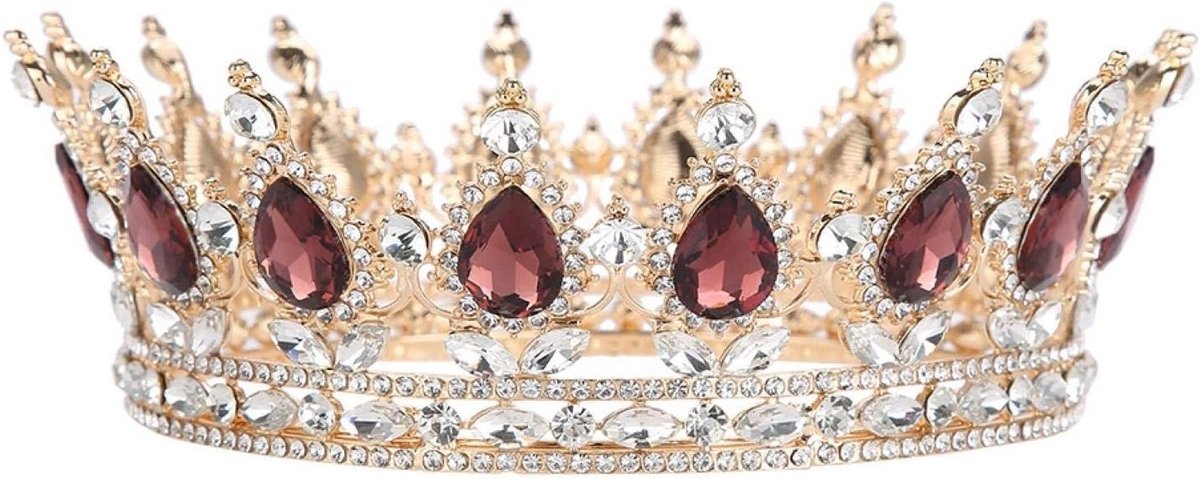 Elegante Bruidskroon met Ronde Tiara - Duurzaam Hoofdsieraad voor Bruiden en Meisjes, Perfect voor Trouwerijen en Feesten
