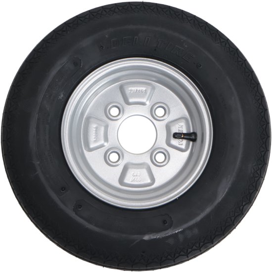 Roue complète 8 pouces - Pneu 4.00-8 + jante - Pas Opel: 4x100 - 4PR - 265 kg - Diamètre moyeu 60 mm