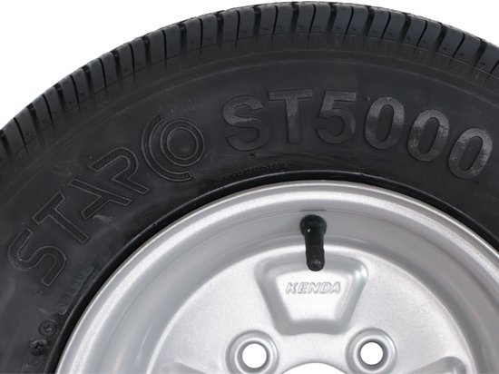 Roue complète 10 pouces - Pneu 4.50-10 + jante - Pas Opel: 4x100 - 400 kg - 6PR - Diamètre moyeu 60 mm