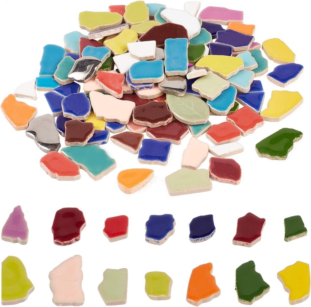 Mosaic Tegels van Keramiek voor Creatieve DIY Projecten en Tuin- en Huisdecoratie, 260g