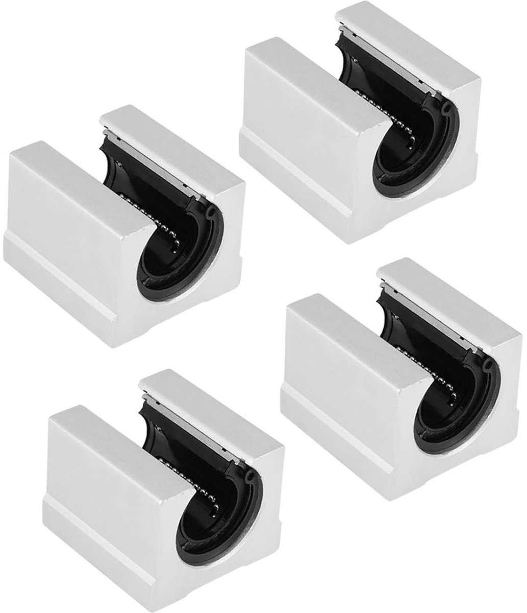 Lineaire Motion Bearing Set van 4 Stuks, SBR20UU Open Lagerblok voor CNC Toepassingen, 20 x 39 x 11 mm, Precisie en Duurzaamheid