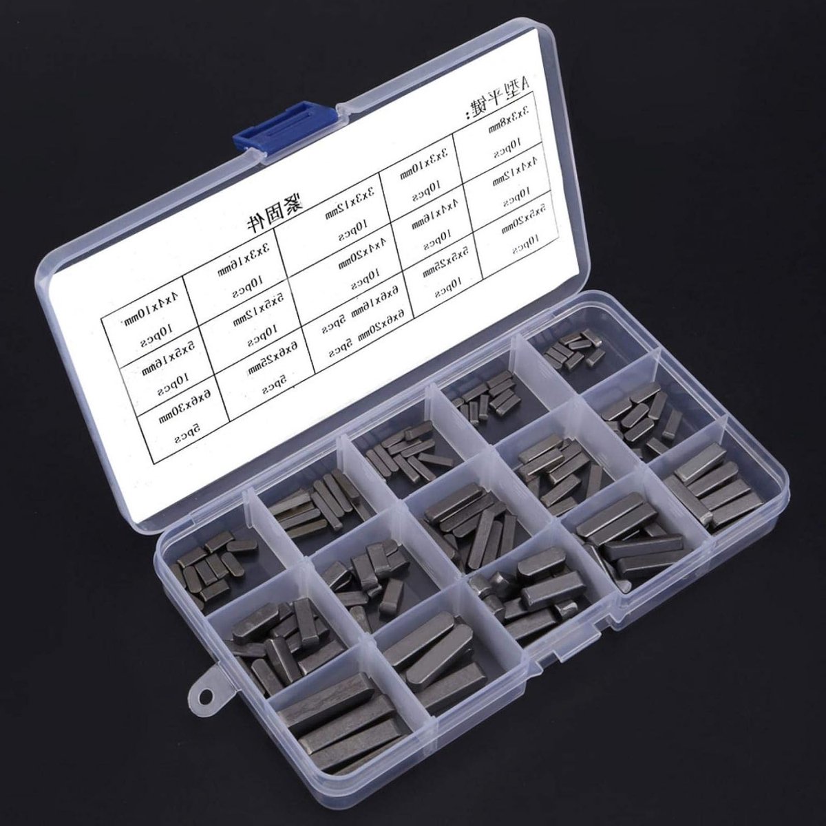 Assortiment van 140 Stuks Sleutellagers in Diverse Maten: 10mm, 12mm, 16mm, 20mm voor Meerdere Toepassingen