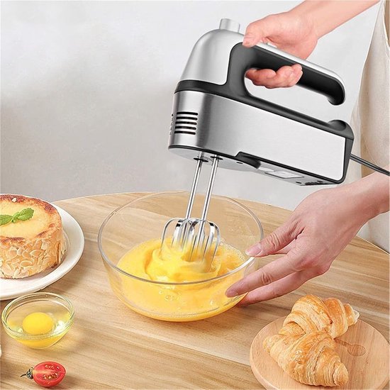 Keukenmixer - Eierklopper Deegmixer - Bakken Koekjes - Multifunctionele Mixer - 251W 5 Versnellingen - Wit — afbeelding 3