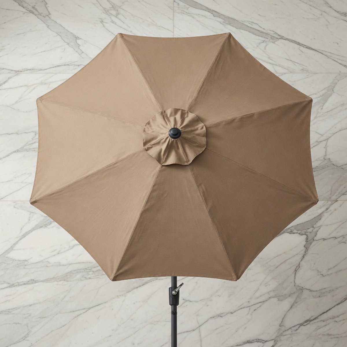 Luxe Tuinparasol 320 cm Rond – UV50+ Bescherming Parasol Naturel Beige – Waterafstotend Polyester 220 g/m² – – Windventilatie (Air Vent) – Stevig Aluminium/Stalen Frame – Houten Handgreep – Zonnescherm voor Tuin en TerrasMobili Bella