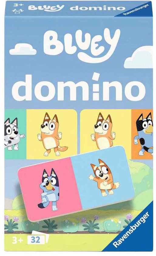 Ravensburger – Bluey Domino – Pocketspel – Vanaf 3 Jaar