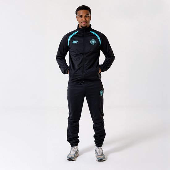Manchester City Trainingspak Heren 2025/2026 - Maat S t/m XXL - Sportkleding - Voetbalkleding - Zwart - Volwassenen - Officiële Man City Fanmerchandise