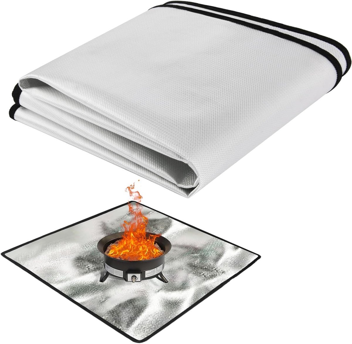 Vuurkorf Mat 100x100cm - Vuurplaats - Grillmat - Buitengrill - Camping - Barbecue - Gazon - Picknick