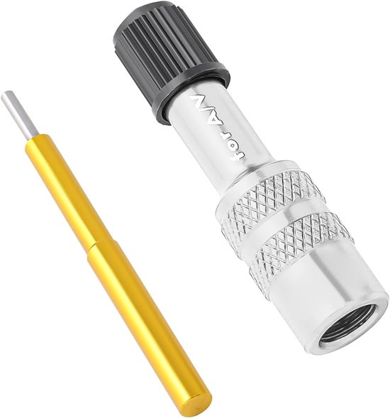 Voorvorkventieladapter Fiets - Schokpomp Adapter - Fietsbanden Oppompen - Geïntegreerde Afdichtring - 47.3 x 11.3 mm - Zilver — afbeelding 5
