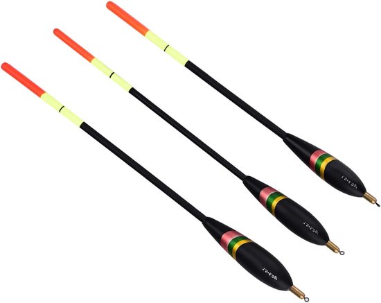Set van 3 Houten Vissen Floats, Lichtgewicht Waggler Bobbers voor Vissen, Perfect voor Hengelsport en Vissersaccessoires — afbeelding 4